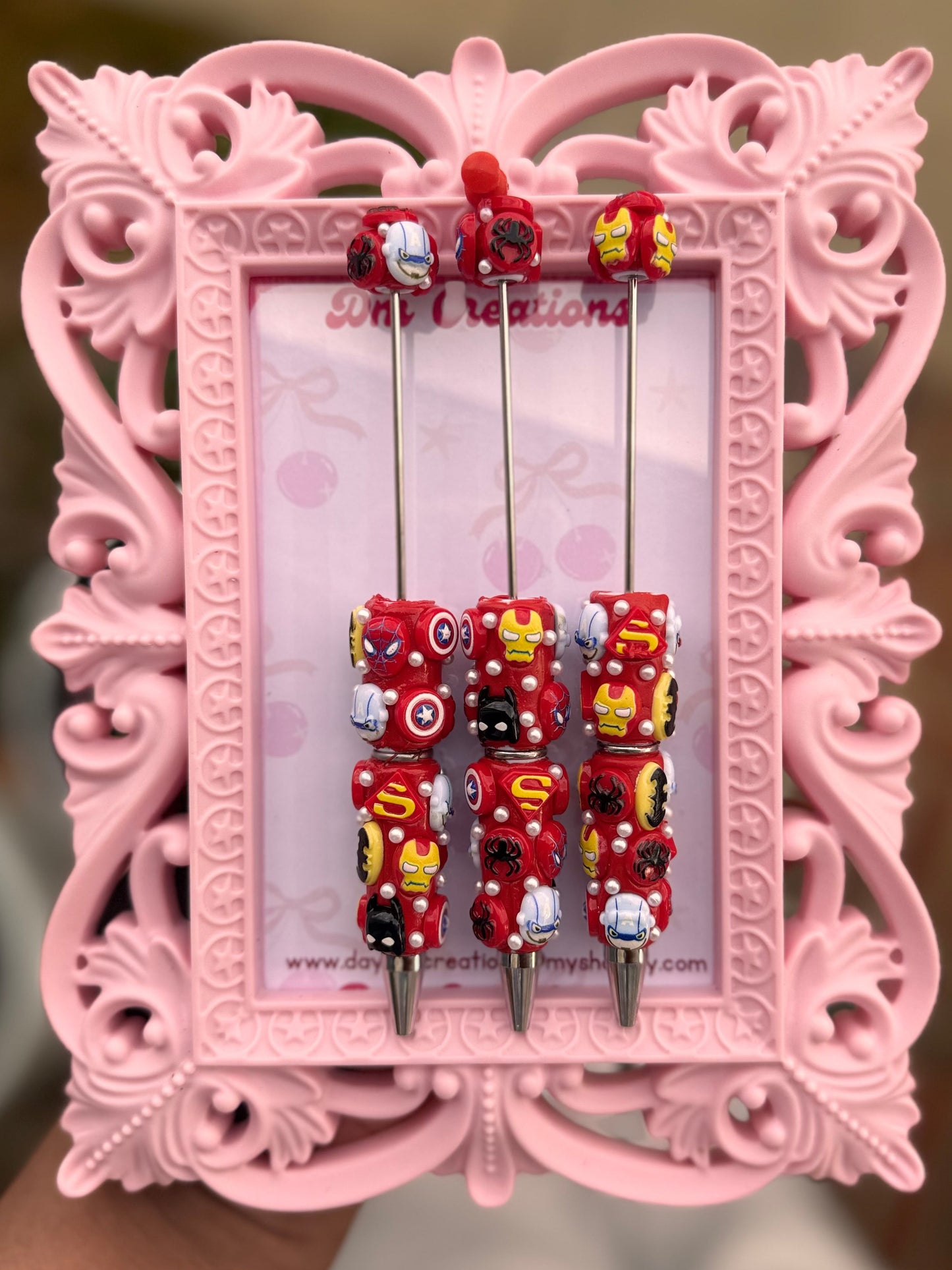 Beadable pen superhero mix
